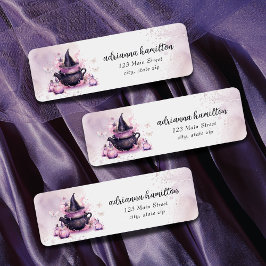 Ett Baby brinner Rosa Halloween Baby Shower Returadress Etikett