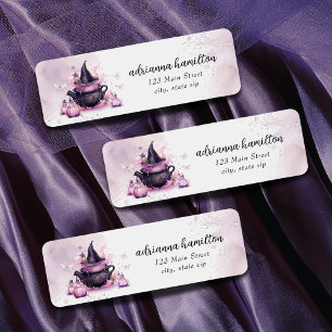 Ett Baby brinner Rosa Halloween Baby Shower Returadress Etikett