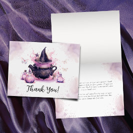 Ett Baby brinner Rosa Halloween Baby Shower Tack Kort