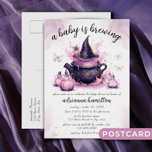 Ett Baby brinner Rosa Halloween Baby Shower Vykort