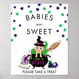 Ett Baby delar på babyvisaren Halloween Poster
