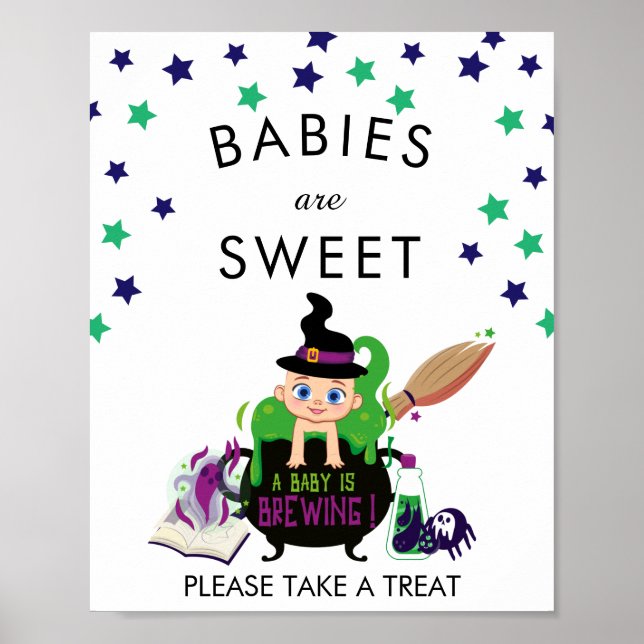 Ett Baby delar på babyvisaren Halloween Poster (Framsidan)