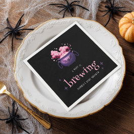 Ett Baby håller på att blåsa upp taloky Halloween- Pappersservett