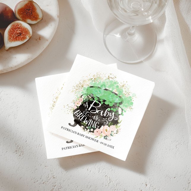 Ett Baby håller på att bryta Halloween Baby Shower Pappersservett (Skapare uppladdad)