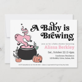 Ett Baby håller på att bryta Halloween-inbjudan ti Inbjudningar
