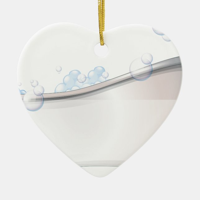 Ett badkar julgransprydnad keramik (Framsidan)