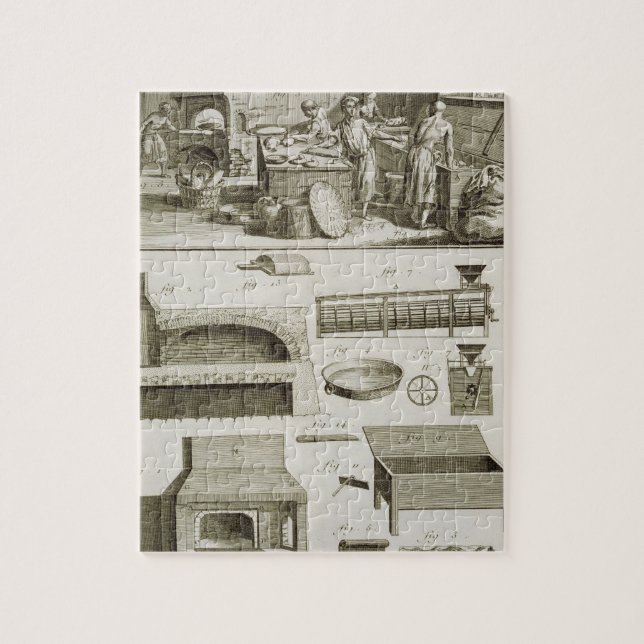 Ett bageri och en stekhet utrustning, från pussel (Vertikal)