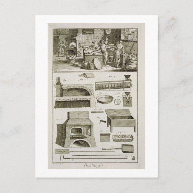 Ett bageri och en stekhet utrustning, från vykort (Framsida)