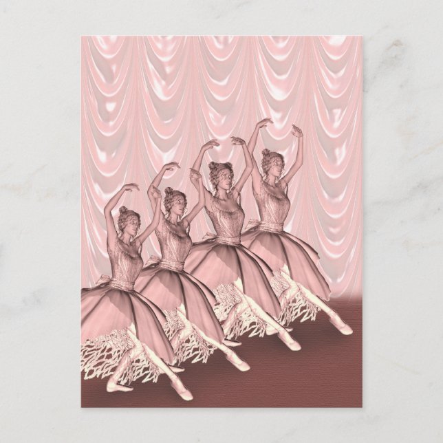 Ett ballerinakort vykort (Framsida)