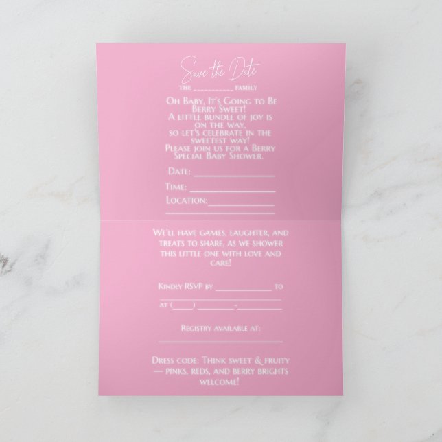 ETT BÄR SÖTT BARN ÄR PÅ VÄG INBJUDAN (Inuti)