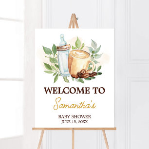 Ett barn är ett välkomnande av en babybabyåda för poster
