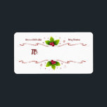 Ett barn är fött för att få tag på och etiketter f adressetikett<br><div class="desc">Perfekten på julklappar! För oss föds ett barn och God jul. Uppmuntra andra med julens verkliga innebörd. Enkla och vackra etiketter som anger vem du vill ge.</div>