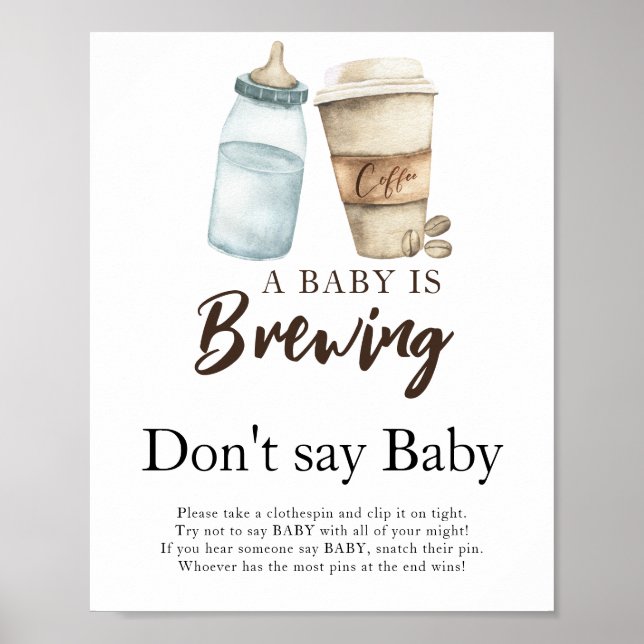 Ett barn brygger mjölk Säga inte bebis  Poster (Framsidan)