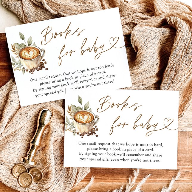 Ett barn bryggs - Böcker till bebis-kort, Kaffe Be Inbjudningar (Skapare uppladdad)