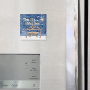 Ett barn föds jultomativitet magnet
