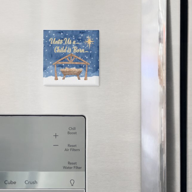 Ett barn föds jultomativitet magnet (In Situ (Fridge))
