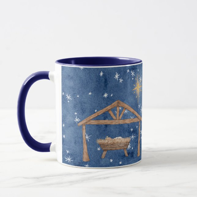 Ett barn föds jultomativitet mugg (Vänster)