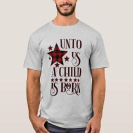Ett barn föds upp i julklapp. t shirt