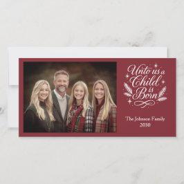 Ett barn föds upp till oss. julkort