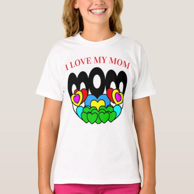 Ett barn som kärlek sin mamma t shirt (Framsida)