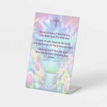 Ett barns Bedtime Prayer på ett pedestal-tecken
