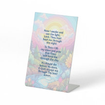 Ett barns morgonbön på fotgängarskylt