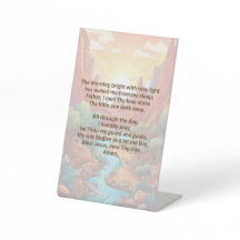 Ett barns morgonbön på fotgängarskylt