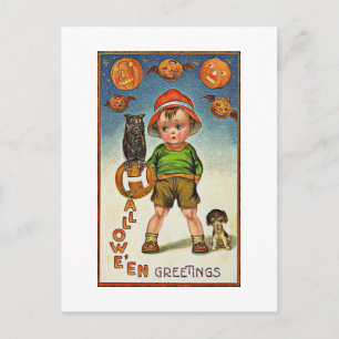 Ett barns taloky Vintage Halloween Vykort