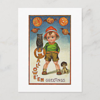 Ett barns taloky Vintage Halloween Vykort