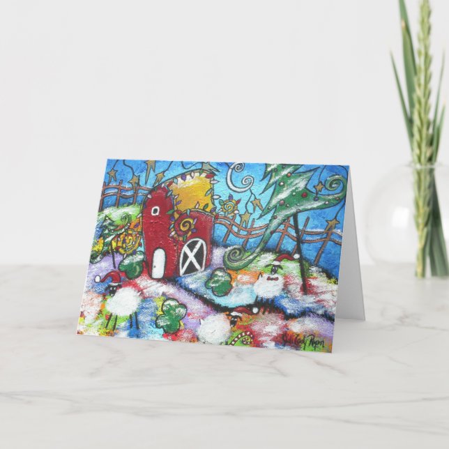 Ett Barnyard-julkort Helgkort (Framsida)
