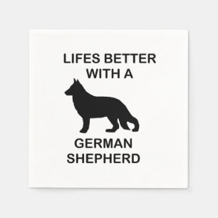 ett bättre liv med en german-shepherd pappersservett