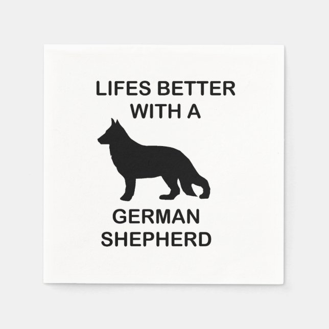 ett bättre liv med en german-shepherd pappersservett (Framsidan)