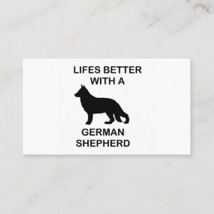 ett bättre liv med en german-shepherd visitkort