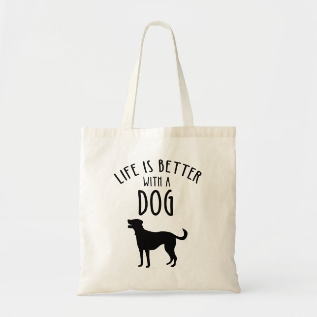 Ett bättre liv med en Hund Tygkasse (Framsidan)