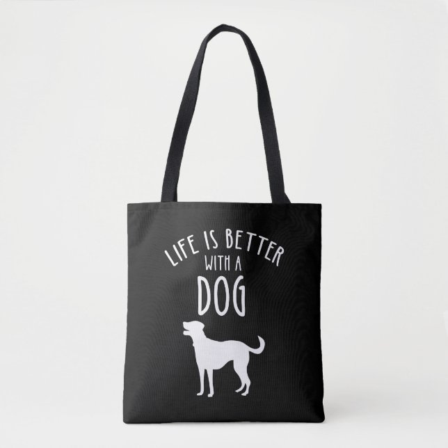 Ett bättre liv med en Hund Tygkasse (Framsida)