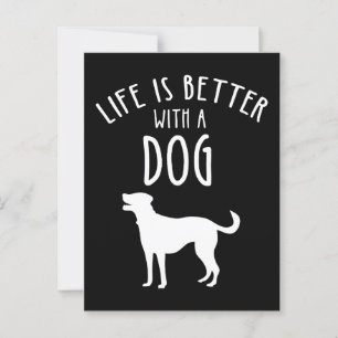 Ett bättre liv med en Hund Vykort