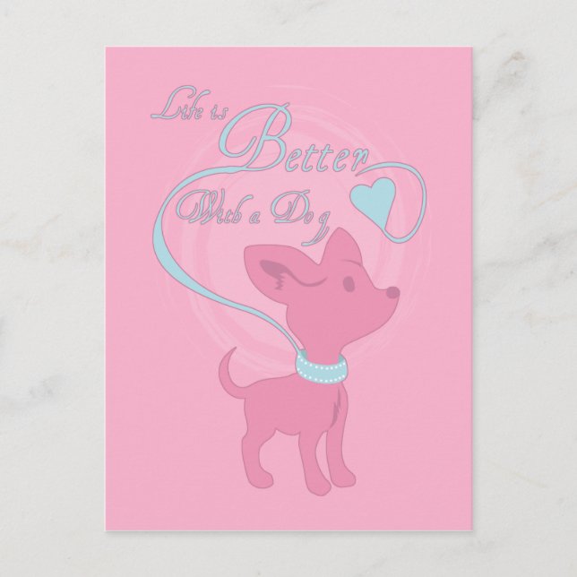 Ett bättre liv med en Hund Vykort (Framsida)