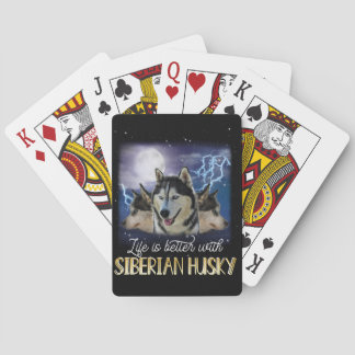 Ett bättre liv med Siberian husky Casinokort