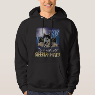 Ett bättre liv med Siberian husky Hoodie