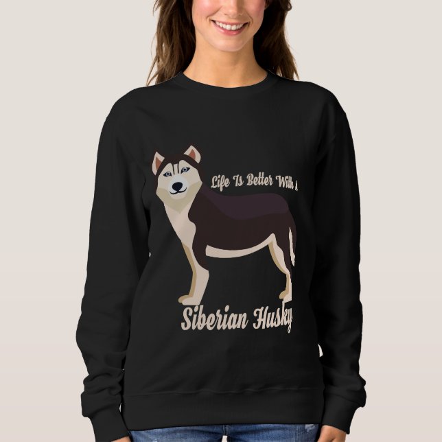 Ett bättre liv med Siberian husky T Shirt (Framsida)
