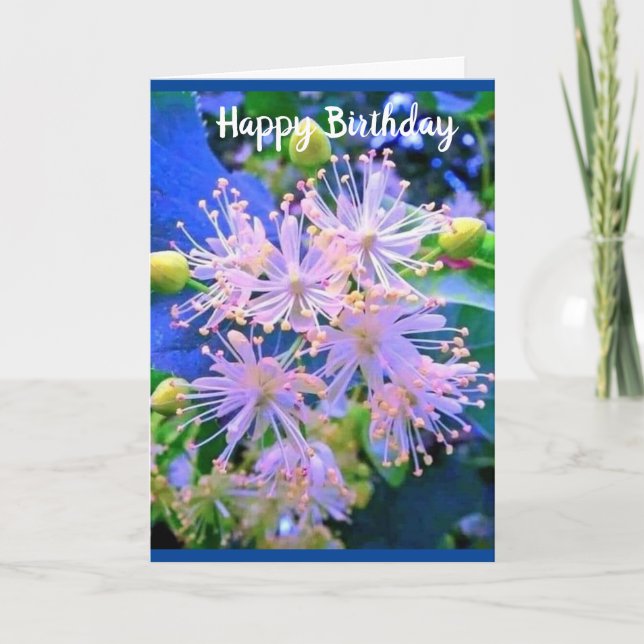 ETT "BEAUTIFUL FLOWER" FÖR "DITT BIRTHDAY-KORT" KORT (Framsida)