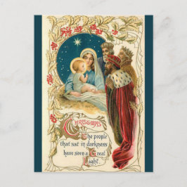 Ett besök av de tre vise männen julkort vykort