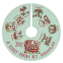 Ett besök av St. Nicholas Julgransmatta Borstad Polyester