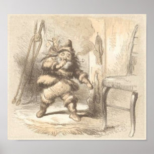 Ett besök från Saint Nicholas artist F.O.C. Darley Poster