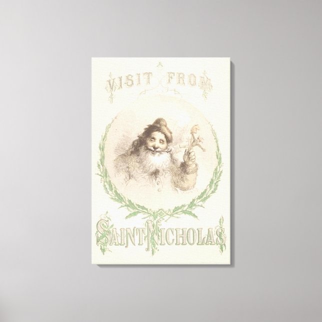Ett besök från Saint Nicholas Canvastryck (Framsida)