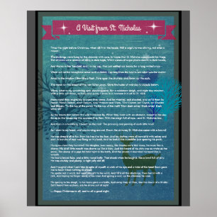 Ett besök från St. Nicholas - Helgdag Poster