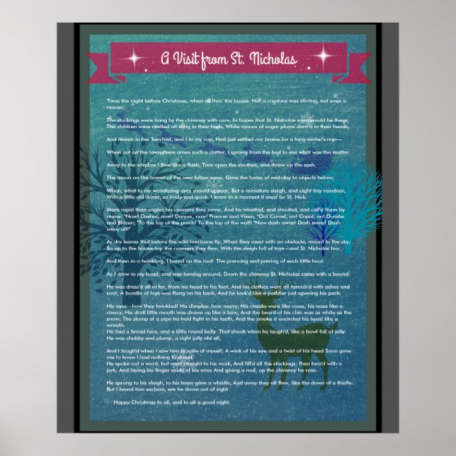 Ett besök från St. Nicholas - Helgdag Poster (Framsidan)