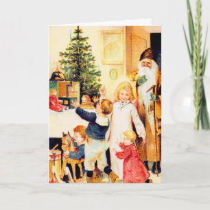 Ett besök från St Nicholas Helgkort