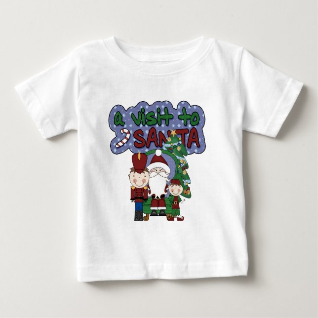 Ett besök i jultomten Helgdag Tee Shirt (Framsida)