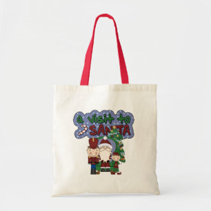 Ett besök i Santa Tshirts och presenter Tygkasse